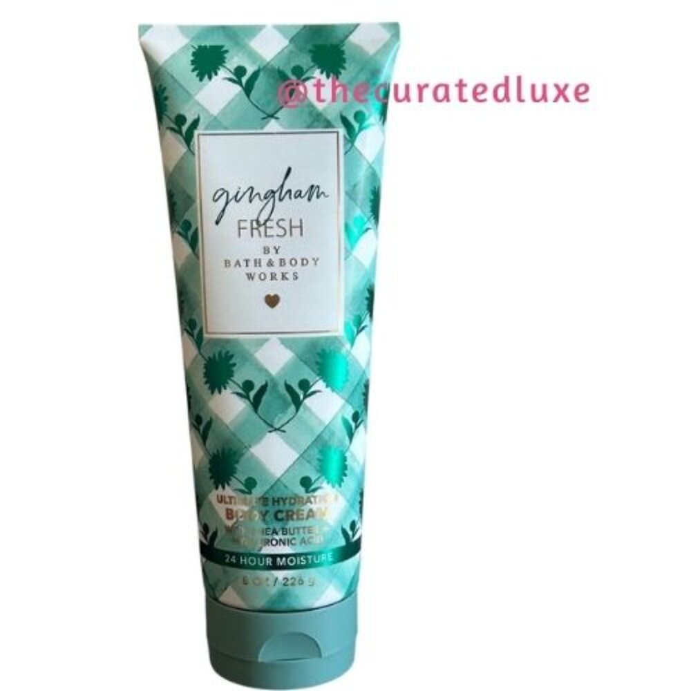Bath & Body Works Gingham Fresh Ultimate Hydration Body Cream 8 oz 🦋